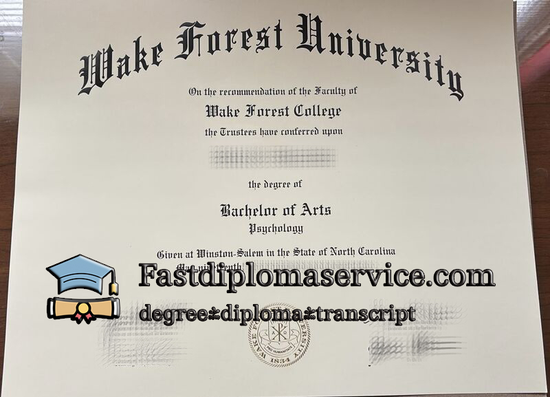 Buy Wake Forest University diploma