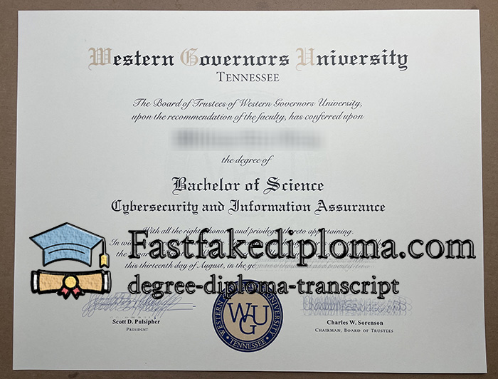 Order Western Governors University diploma