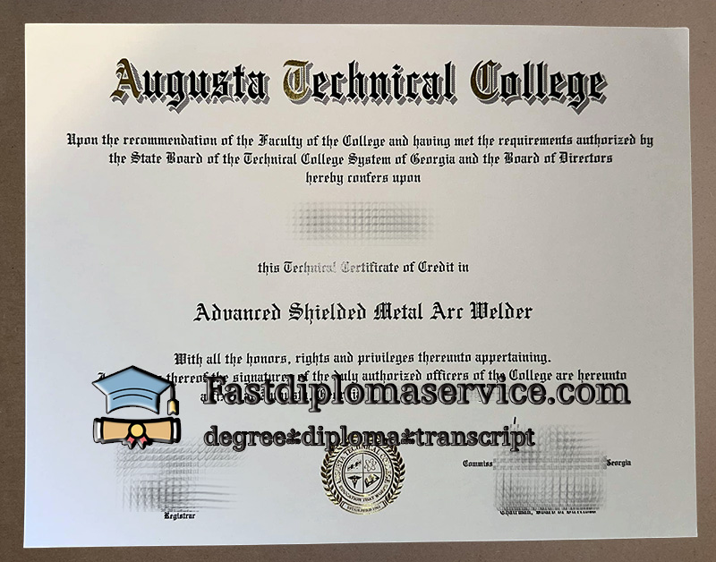 Order Augusta Technical College diploma