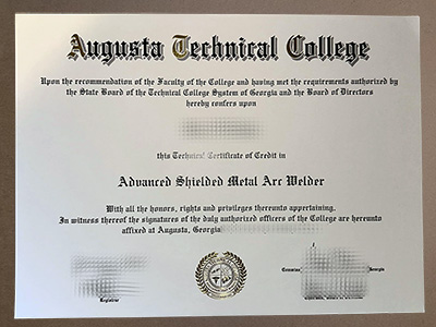 Order Augusta Technical College certificate