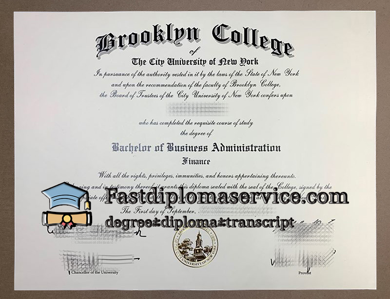 CUNY Brooklyn College diploma