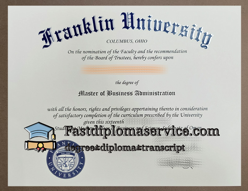 Fake Franklin University diploma
