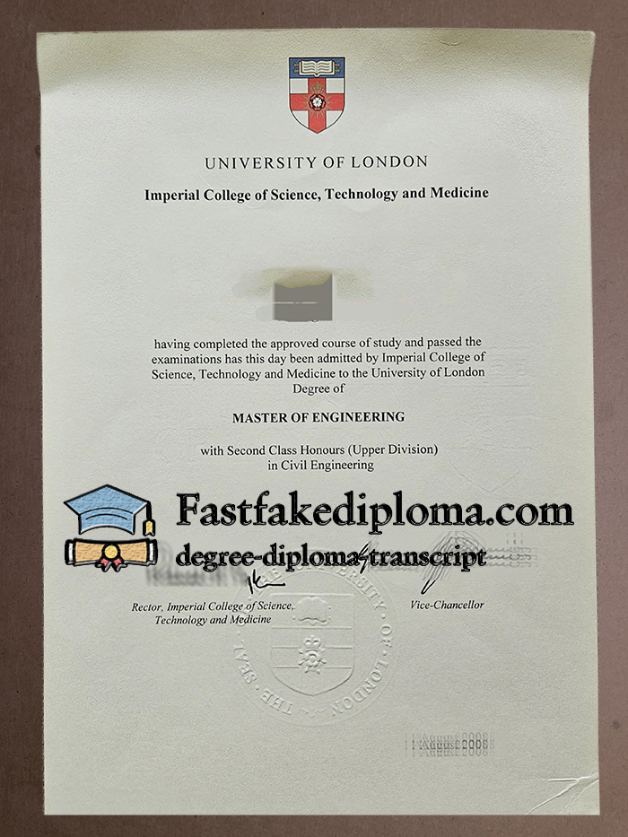 Buy Imperial College of Science Technology and Medicine diploma