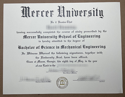 order Mercer University diploma