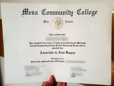 fake Mesa Community College diploma