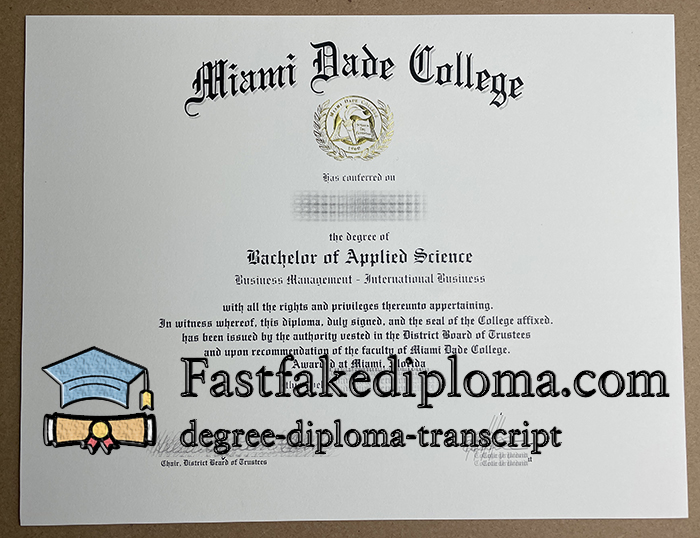 Buy Miami Dade College diploma