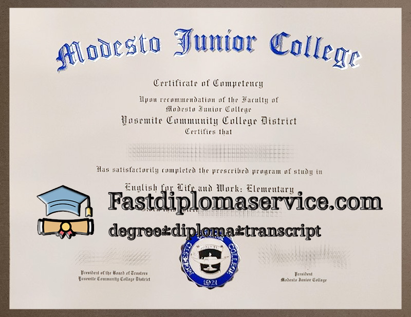Buy Modesto Junior College diploma