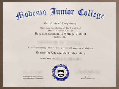 Make Modesto Junior College diploma