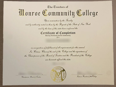 Make Monroe Community College diploma