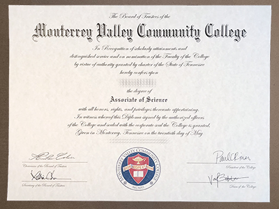 Order Monterey Peninsula College diploma