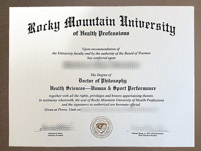 fake Rocky Mountain University diploma