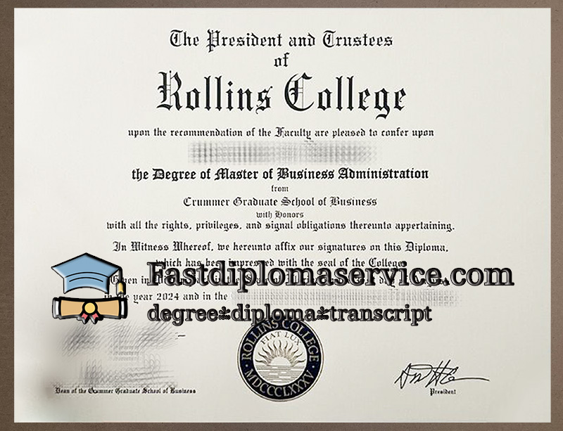 fake Rollins College diploma
