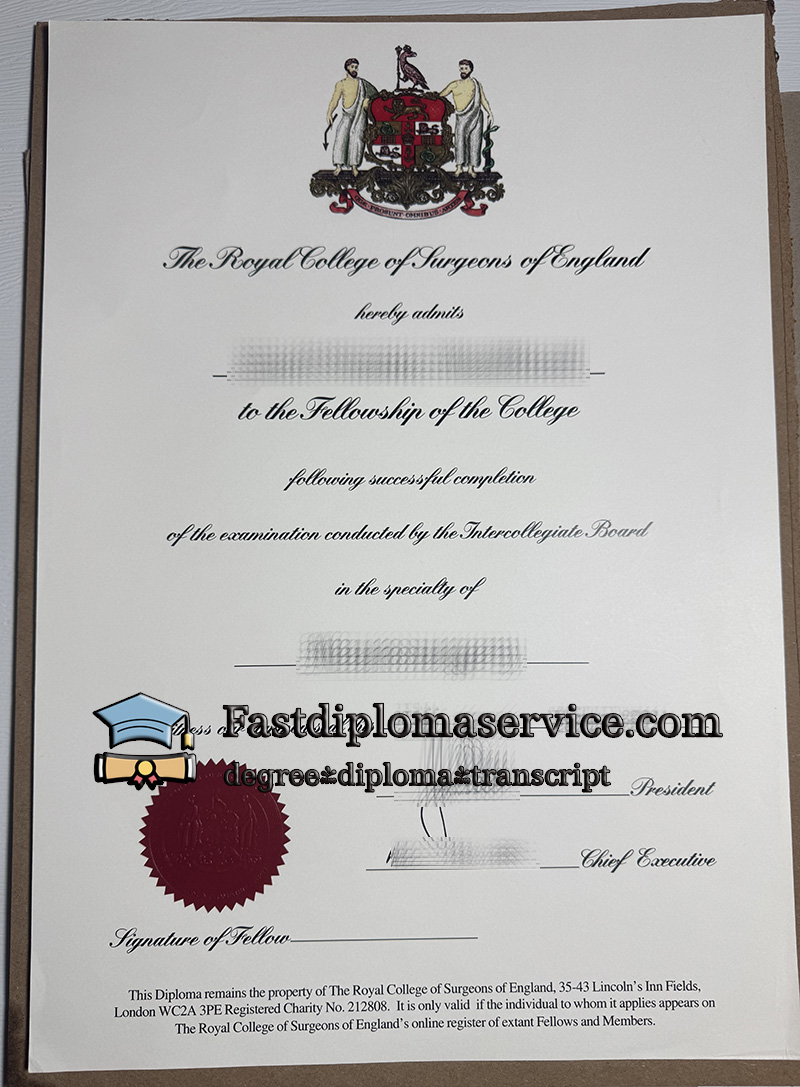 Buy Royal College of Surgeons of England certificate