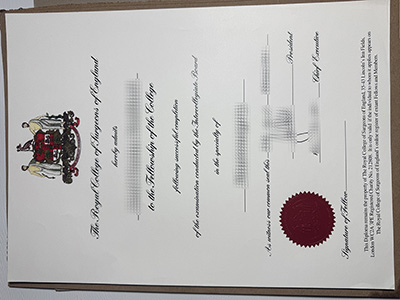 order Royal College of Surgeons of England certificate
