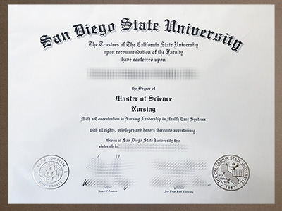 San Diego State University diploma