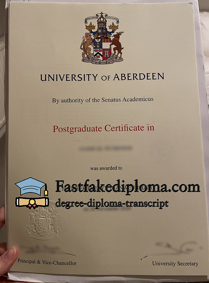 Order University of Aberdeen diploma
