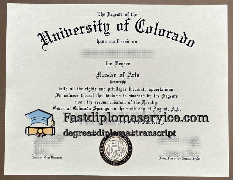 Buy University of Colorado diploma