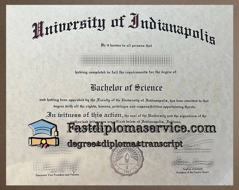Order University of Indianapolis diploma