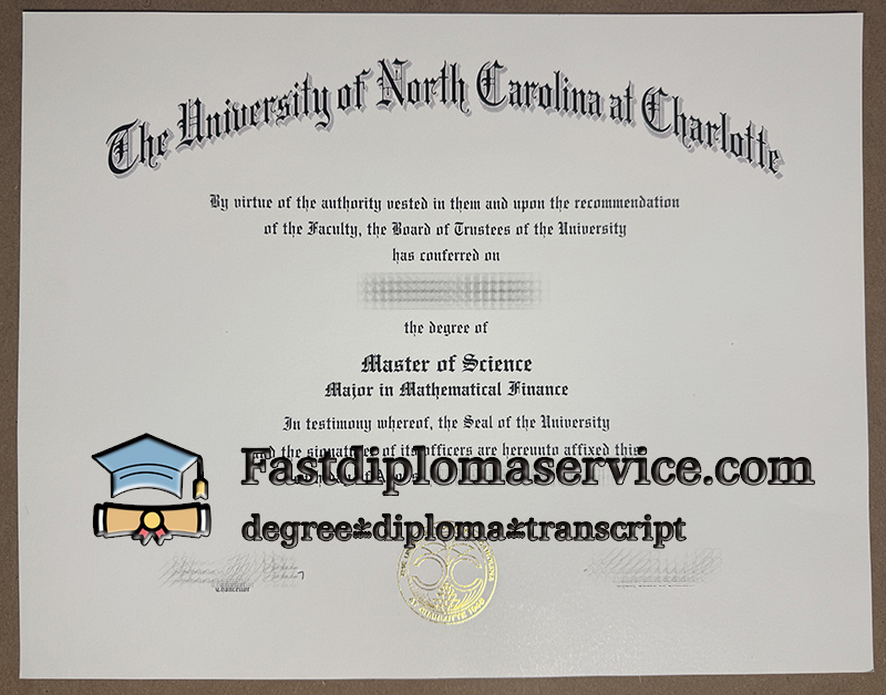 buy UNC Charlotte diploma