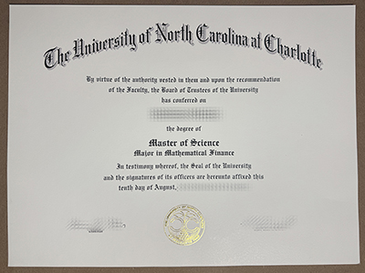 make UNC Charlotte diploma