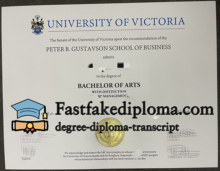 Order University of Victoria diploma