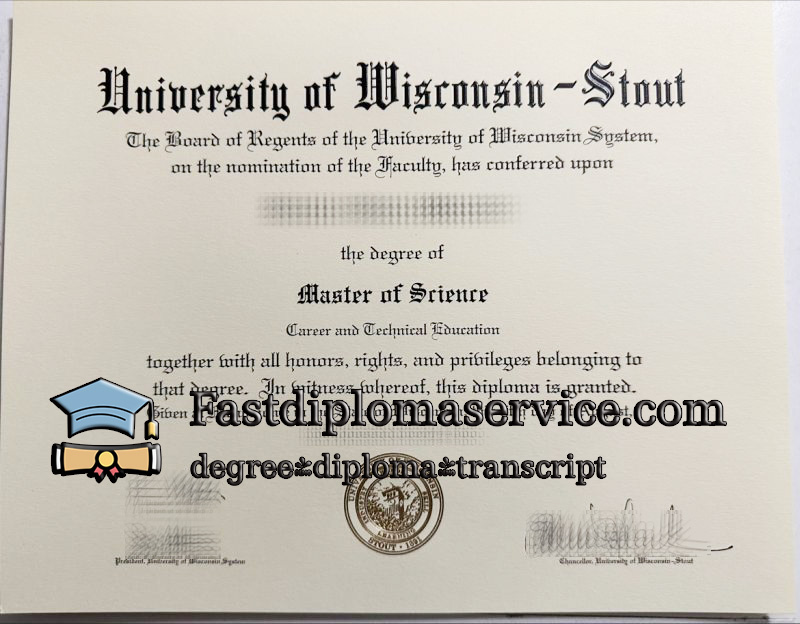 Buy University of Wisconsin Stout diploma