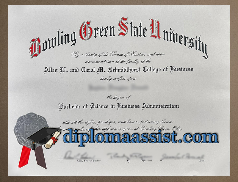 Bowling Green State University diploma