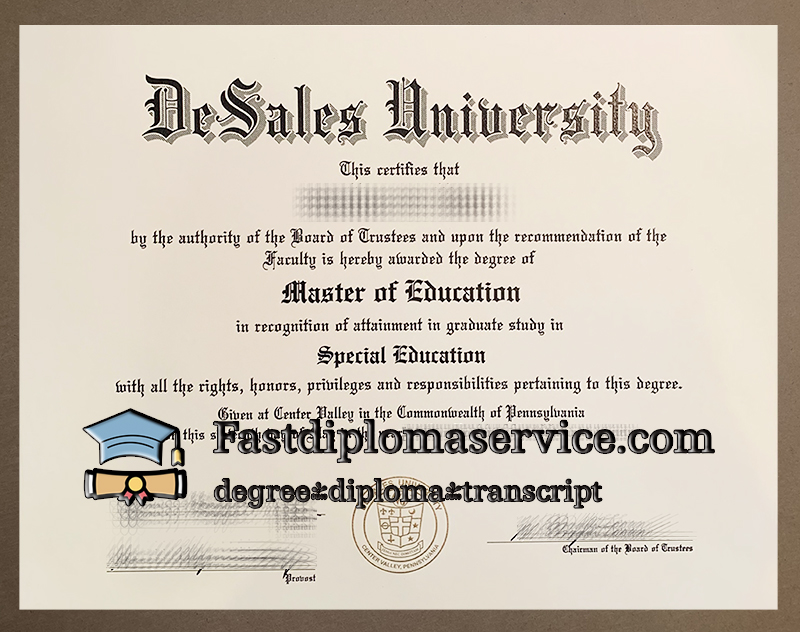 get Desales University diploma