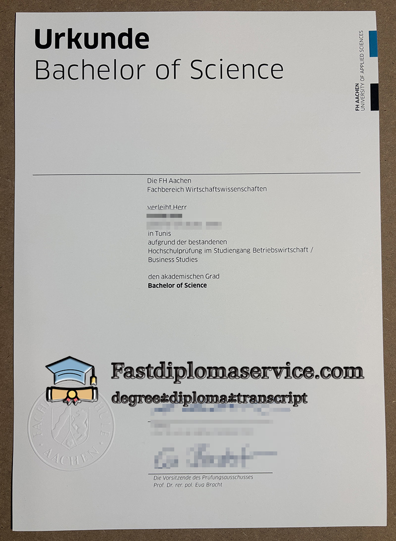 Where to order FH Aachen Urkunde