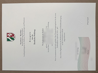 Universität zu Köln Ärztliche Prüfung Zeugnis