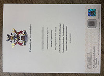 University of Hertfordshire certificate